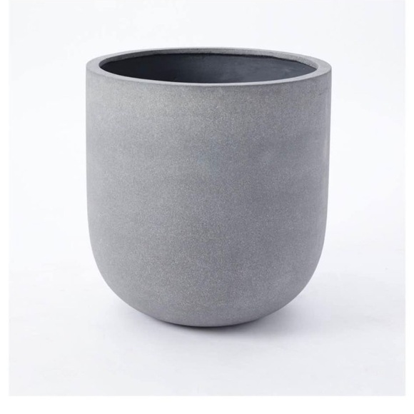 West elm grayish blue ceramic large pot , can be used indoors or outdoors 🩶 - Picture 3 of 4
